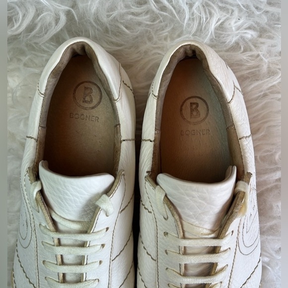 Bogner Women’s White/Cream Leather and Nylon Lace Up Sneakers Size 39 EU - Picture 6 of 7